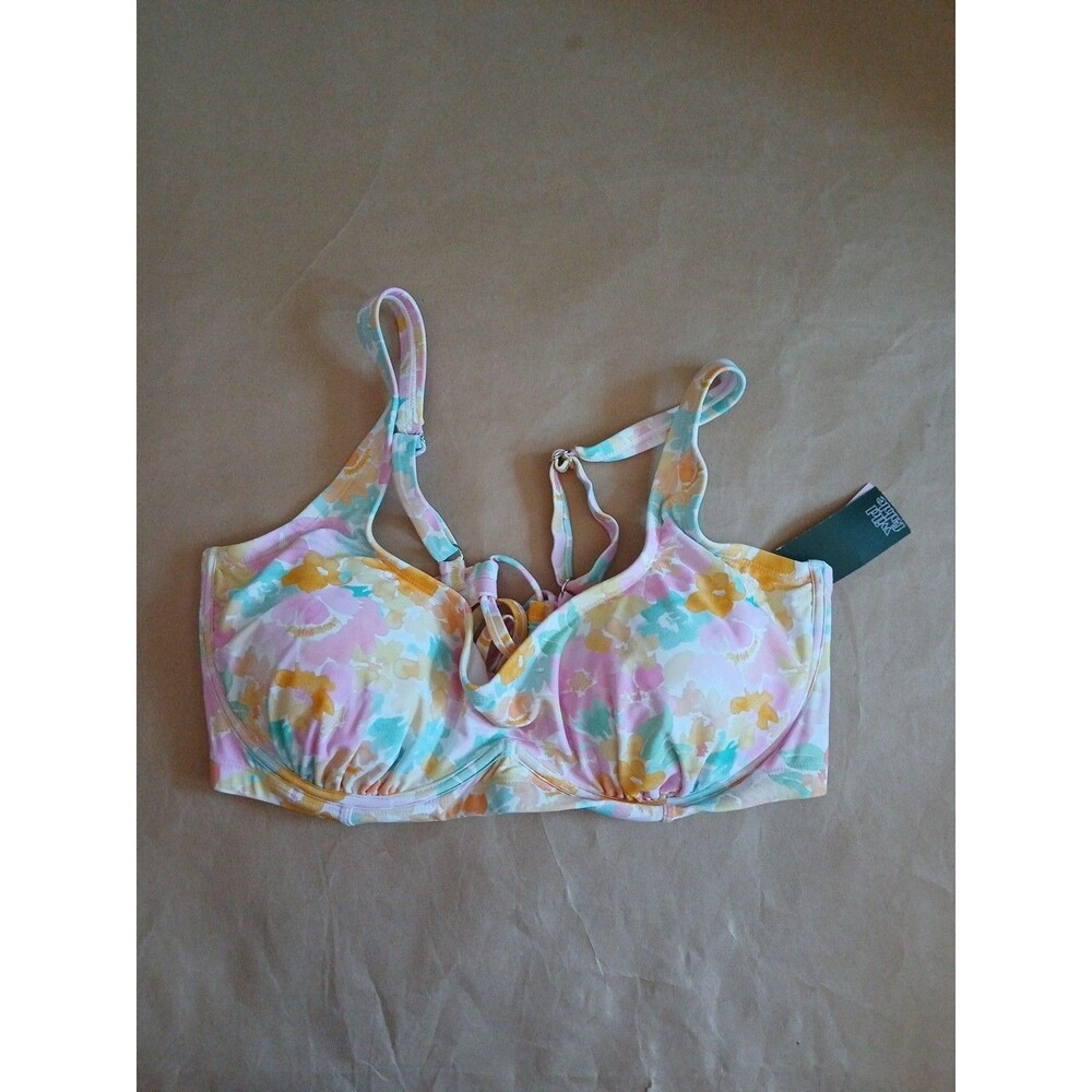 Wild Fable Bikini Top Womens 22 Floral Print Coquette Softgirl Swimwear Swimsuit